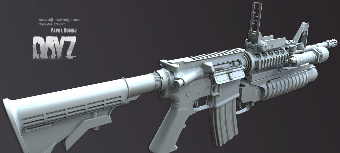 M4 grenade launcher model created by Pavol Humaj for DayZ